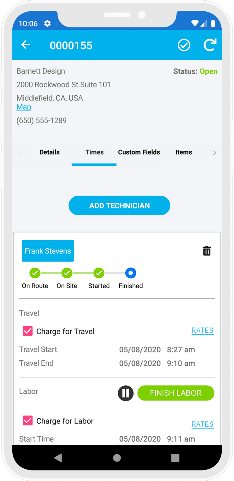Job Screen Feature