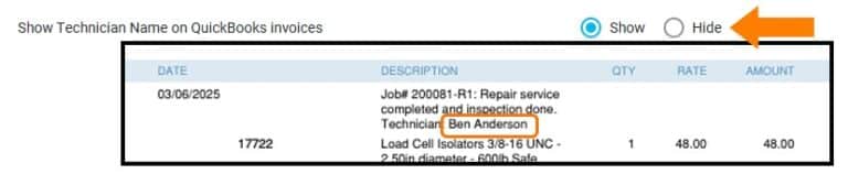 Technician Name