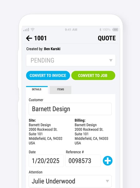 Mobile Service Estimating